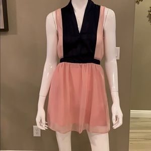 Oh my Julian pink & navy mini dress